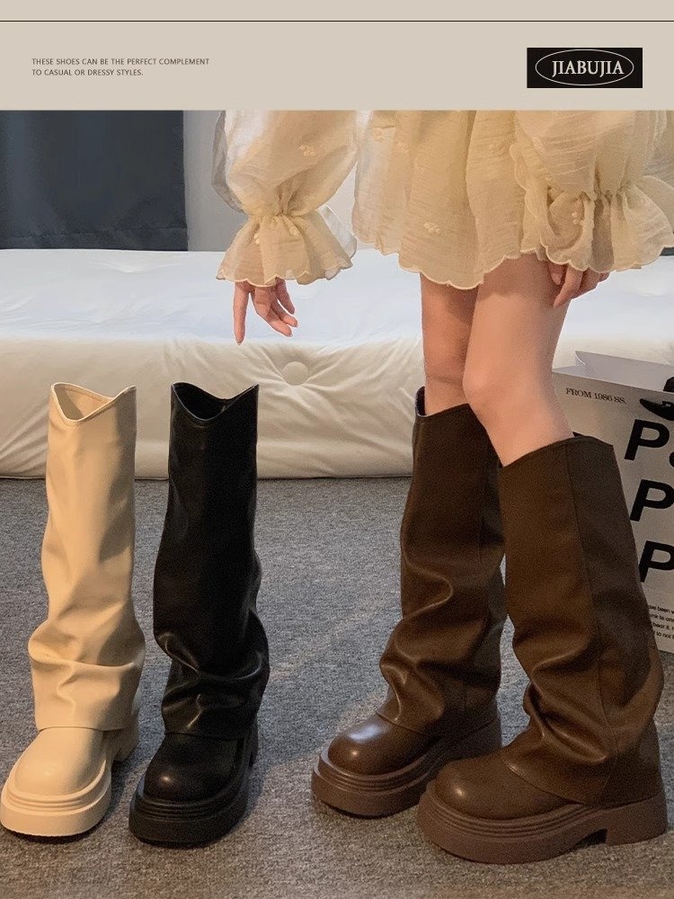 Women’s Platform Dress Boots – British Style Autumn/Winter