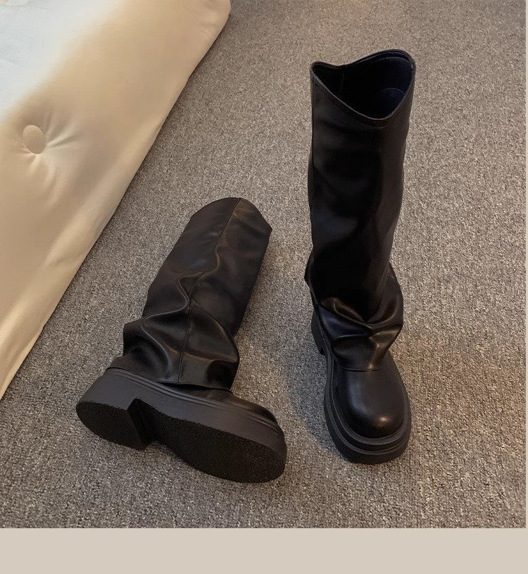 Women’s Platform Dress Boots – British Style Autumn/Winter