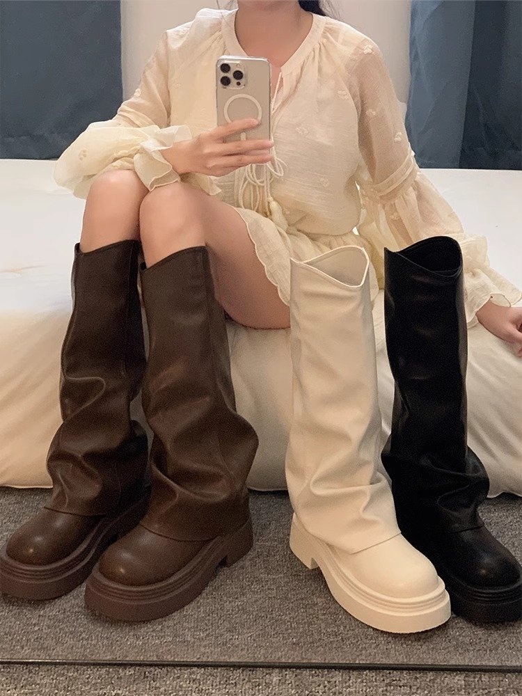 Women’s Platform Dress Boots – British Style Autumn/Winter