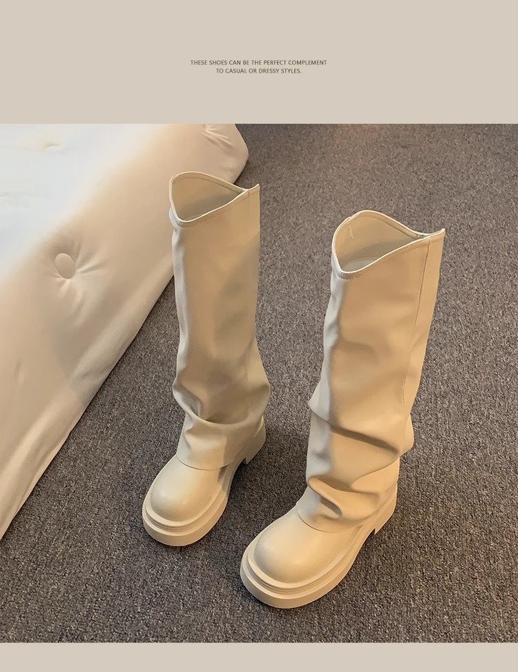 Women’s Platform Dress Boots – British Style Autumn/Winter