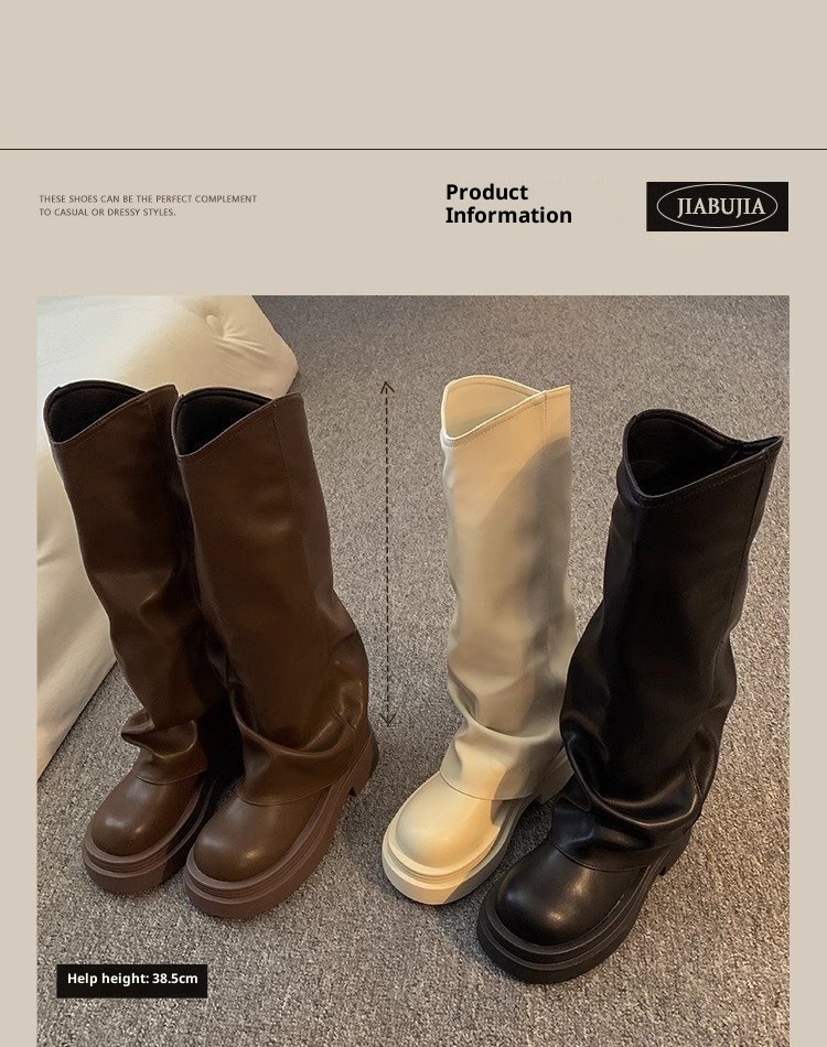 Women’s Platform Dress Boots – British Style Autumn/Winter