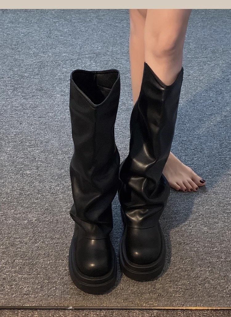 Women’s Platform Dress Boots – British Style Autumn/Winter