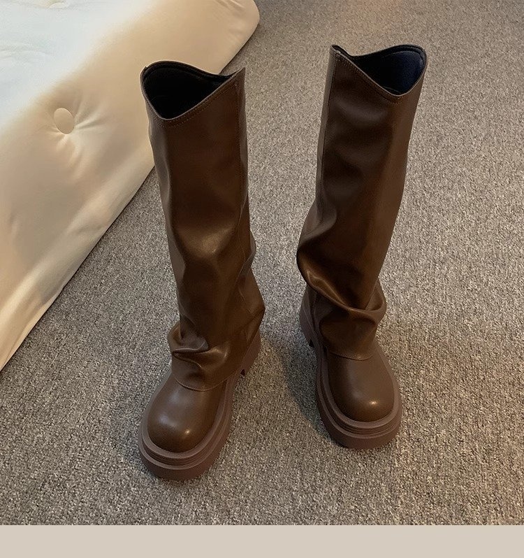 Women’s Platform Dress Boots – British Style Autumn/Winter