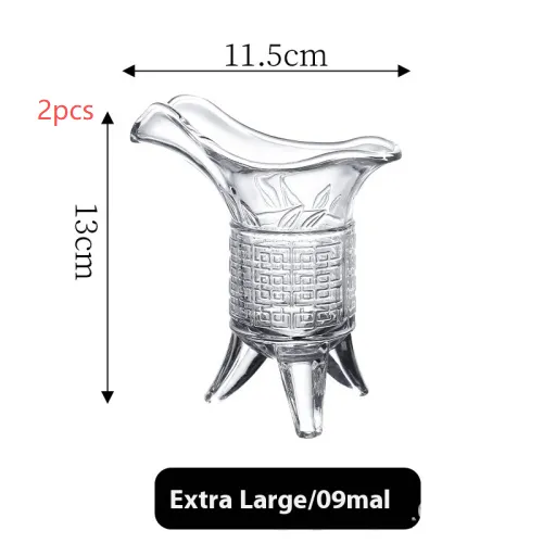 Creative Simple Printing Glass Wine Glass Suit Increase 2Pcs - Shop at LoveMi