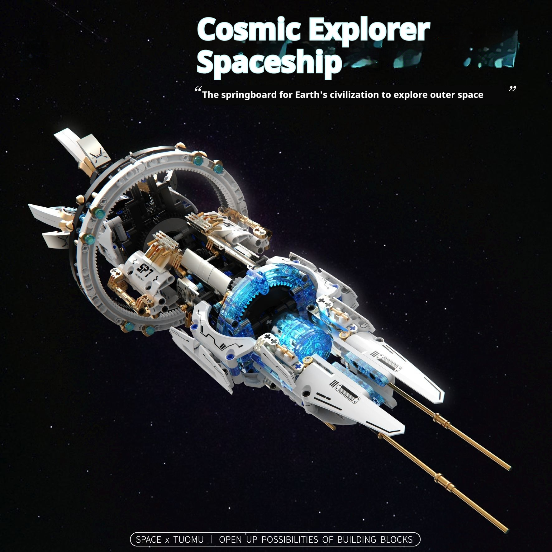 Space Explorer Spacecraft High Difficulty Assembling Toys - Image 1
