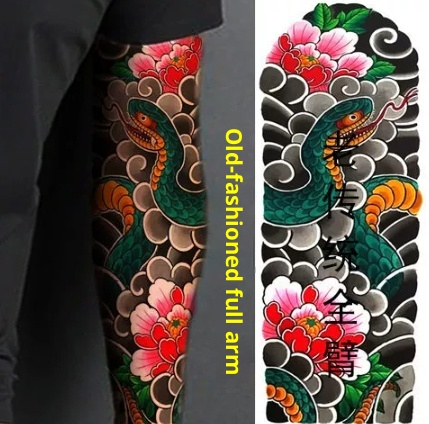 Full Arm Stickers Waterproof Men And Women Long-lasting Chest Back Flower Arm Tattoo Stickers 4