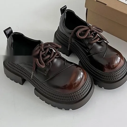 Retro British Style Loafers Early Spring New Brown - Shop at LoveMi