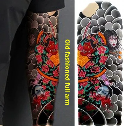 Full Arm Stickers Waterproof Men And Women Long-lasting Chest Back Flower Arm Tattoo Stickers 6