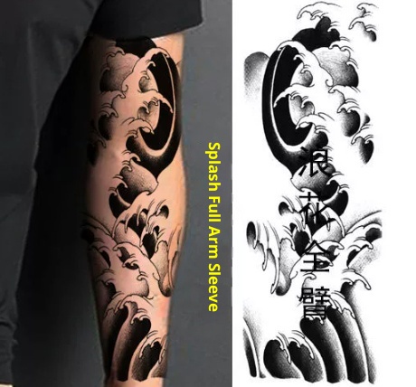 Full Arm Stickers Waterproof Men And Women Long-lasting Chest Back Flower Arm Tattoo Stickers
