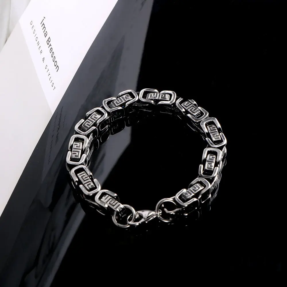 Titanium Steel Men's Bracelet Motorcycle Trampoline Chain