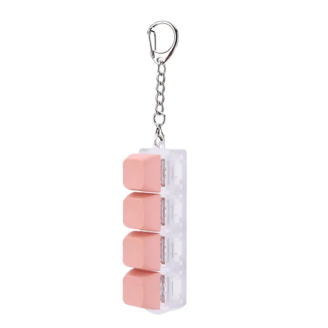 Sinking Decompression Button Squeezing Toy Keychain Pink - Shop at LoveMi