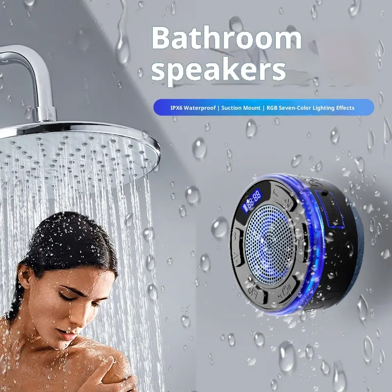 Bluetooth Speaker Bathroom Waterproof Large Suction Cup