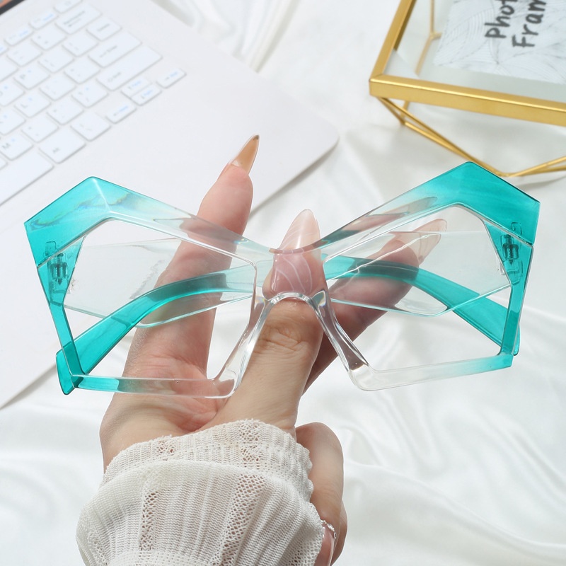 Cat's Eye Polygon Large Rim Sunglasses Female - Image 4