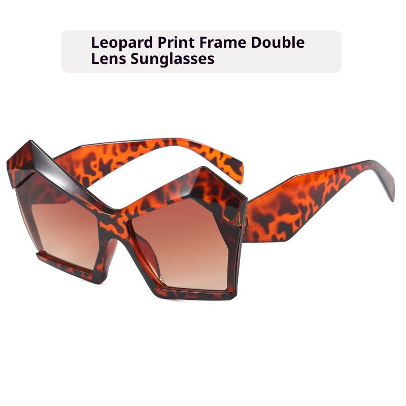 Cat's Eye Polygon Large Rim Sunglasses Female - Image 5