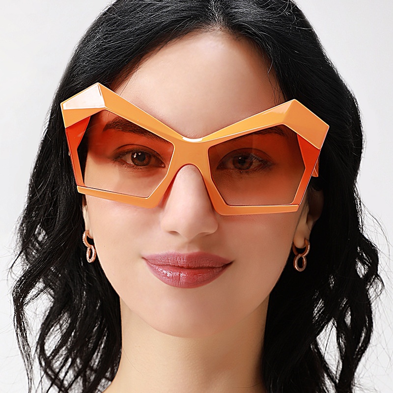 Cat's Eye Polygon Large Rim Sunglasses Female - Image 10