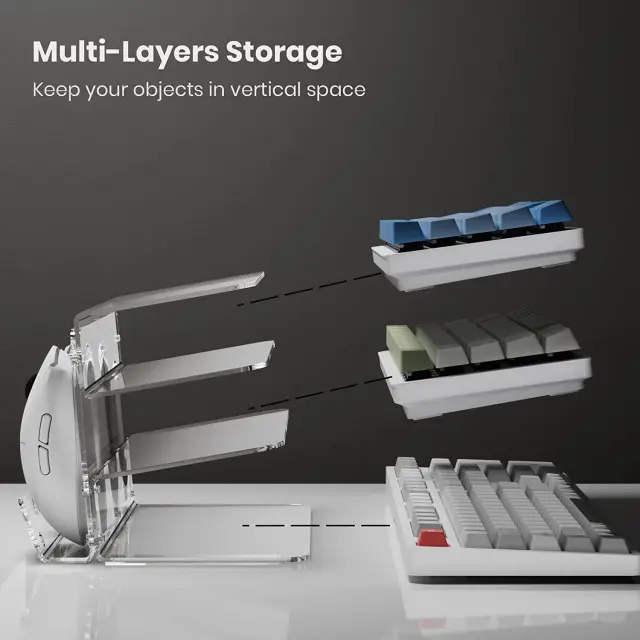 Tray Height Increasing Inclined Computer Keyboard Holder Bracket Transparent - Shop at LoveMi