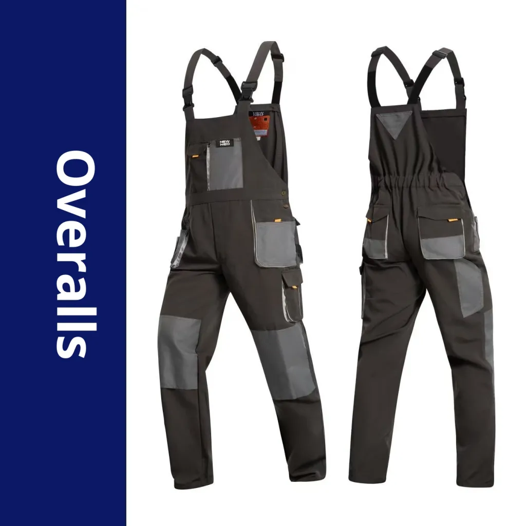 One-piece Overalls Suit Men's Long-sleeved Multi-pocket - Suspender Pants-L