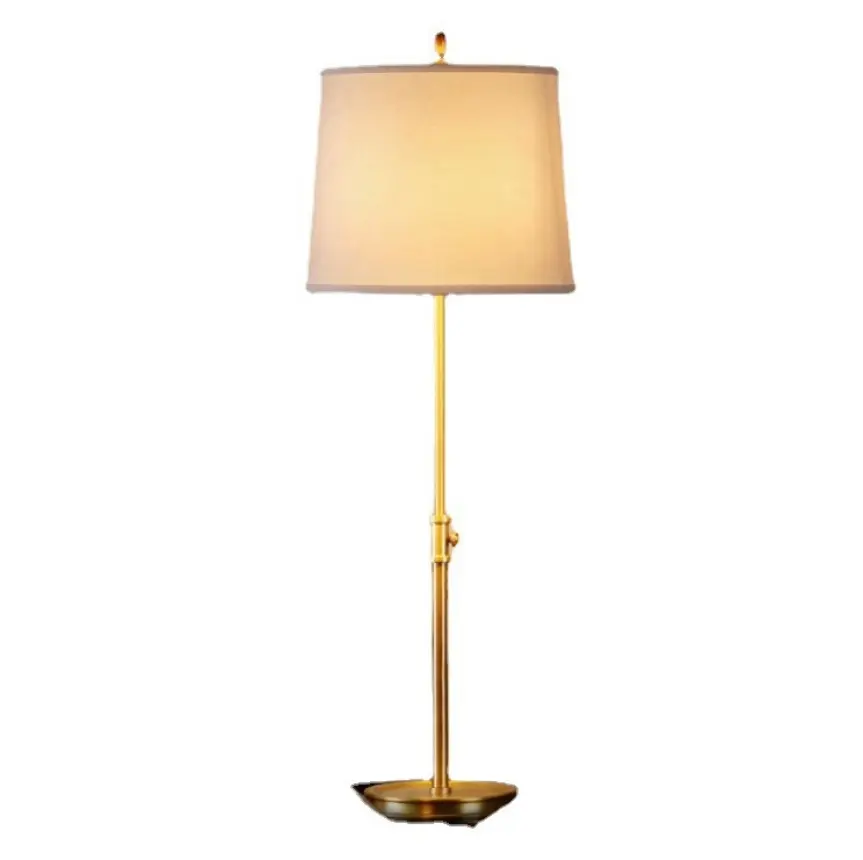 All Copper Lifting Copper Lamp Simple Rural Retro Living Room Bedroom Study Lamp