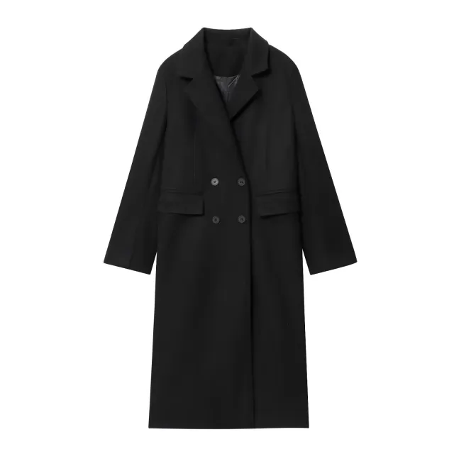Wine Red Long Lapel Blazer Black - Shop at LoveMi