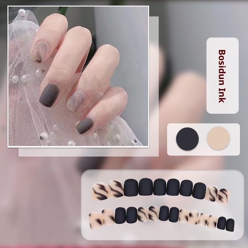 Silk Dian Ink Wear Nail Black Ink Color Nail Sticker Tie-dye 4
