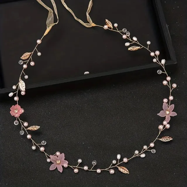 Crystal Leaf Hair Vine Band Headband Rhinestone Flower Headb Gold - Shop at LoveMi