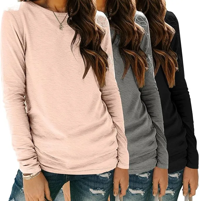 3-piece Long Sleeve Shirt Loose Autumn Top Suit - Nsyf324