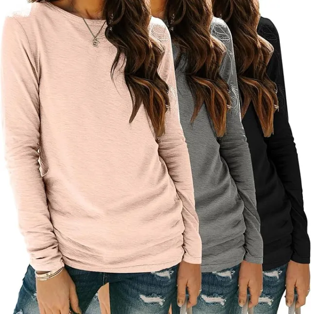 3 piece Long Sleeve Shirt Loose Autumn Top Suit Nsyf324 - Shop at LoveMi