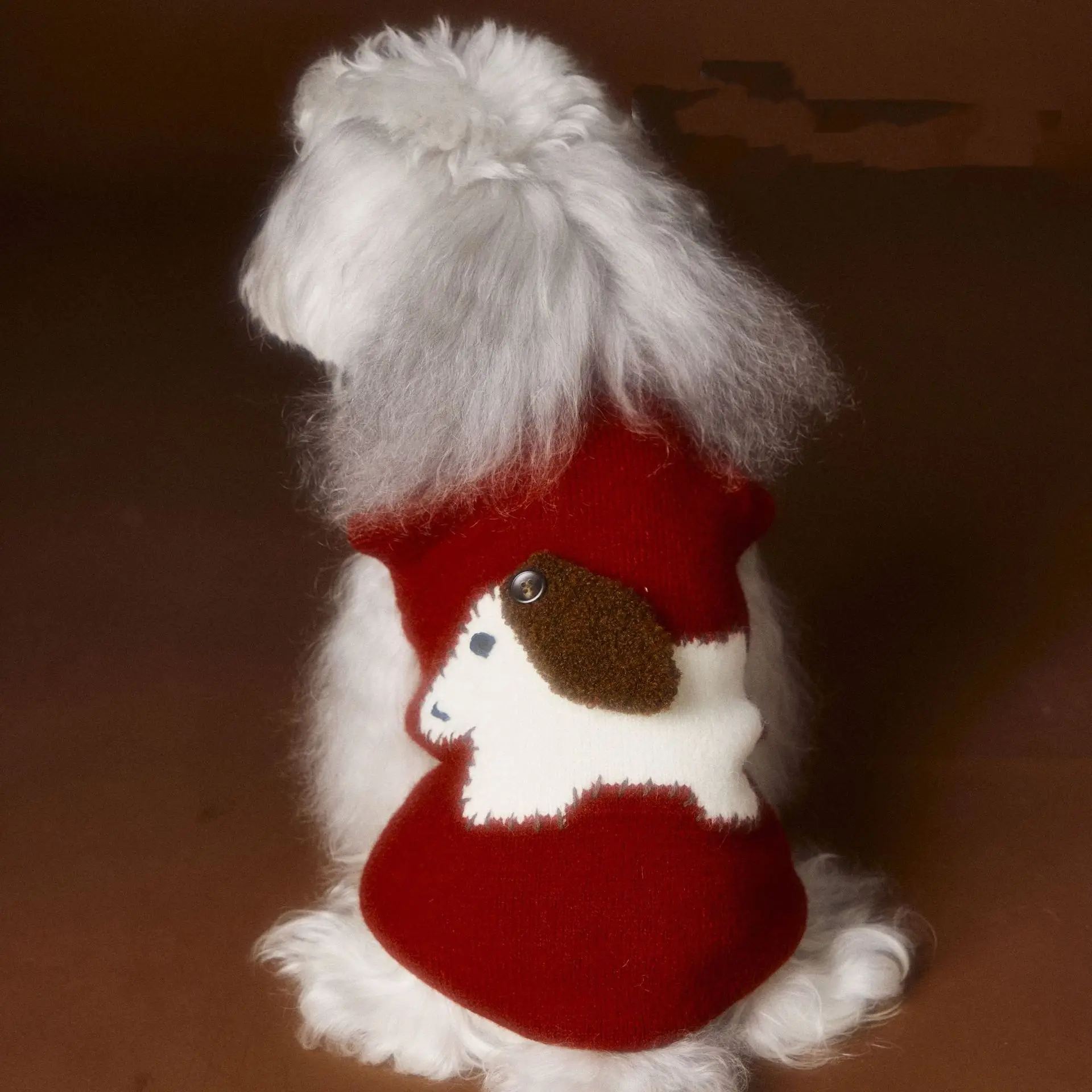 Schnauzer Teddy Bichon Warm With Ears Sleeveless Sweater Vest