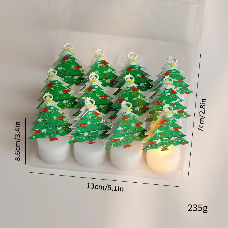 LED Electronic Candle Lights Christmas Trees Santa