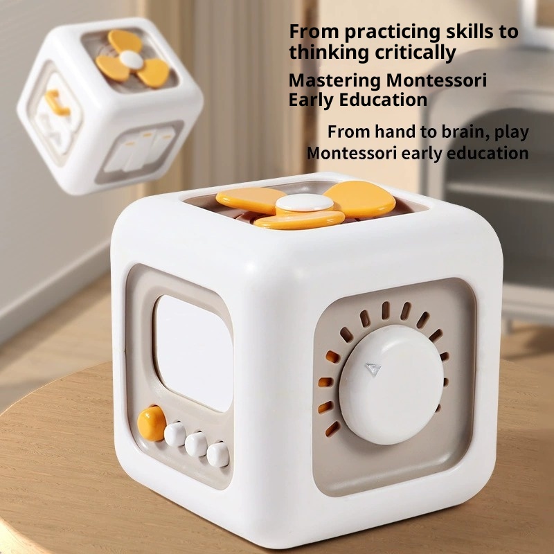 Children's Hexahedral Cube 3d Three-dimensional Busy Ball Turn Enlightenment Baby 1-3 Early Childhood Educational Toys Cross-border - Image 1