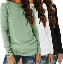 3-piece Long Sleeve Shirt Loose Autumn Top Suit - Nsyf330 - View 1