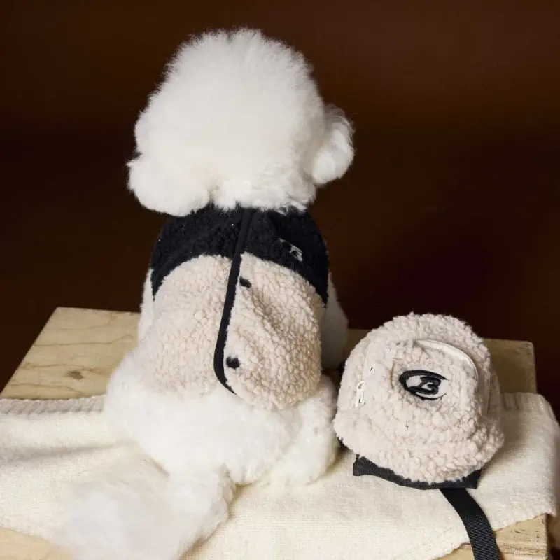 Schnauzer Bichon Stitching Plush Sleeveless Vest Velvet Vest