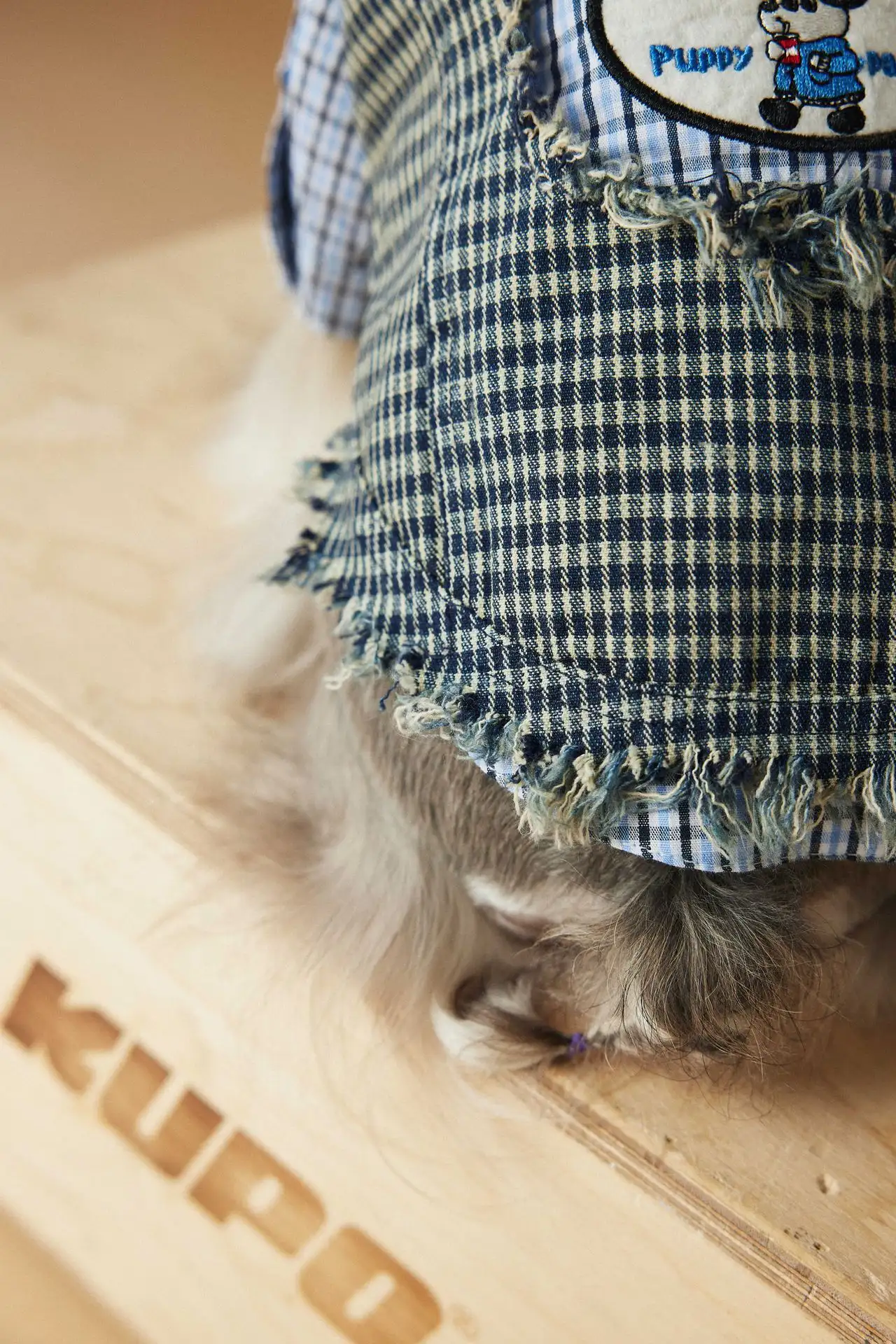 Spring And Autumn Washed Old Plaid Sleeveless Denim Vest