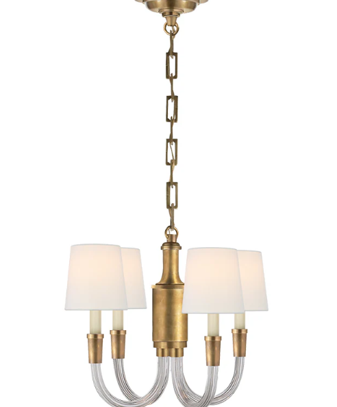 All Copper American Simple Chandelier Simple Bedroom Post-modern