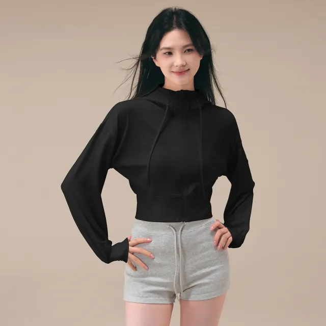 Hooded Yoga Clothing Top Women's Autumn New Black - Shop at LoveMi