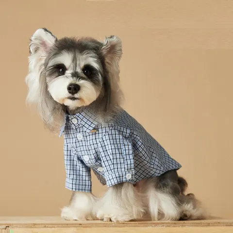 Dog Clothes Summer Small Plaid Shirt