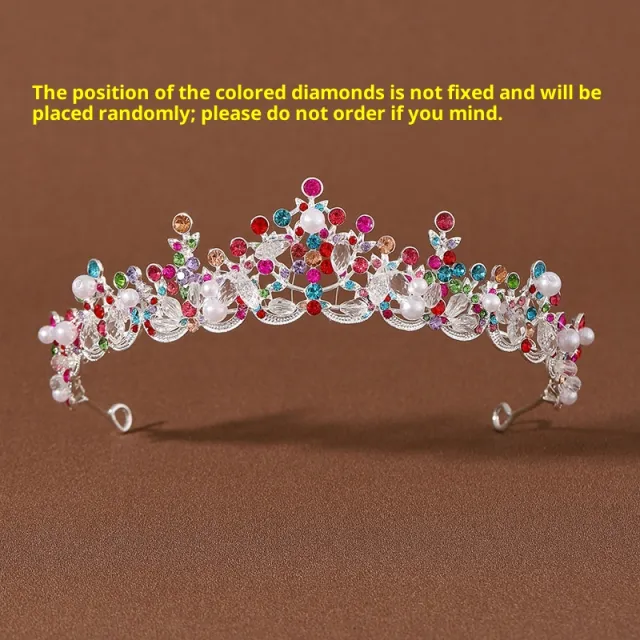 Elegant Handmade Crown Bridal Headdress Women's Wedding Dress Hair Accessories Color - Shop at LoveMi