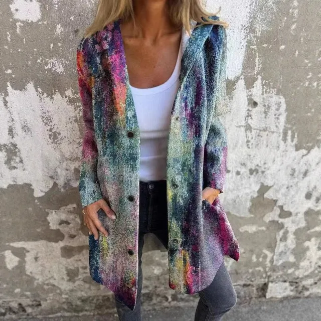 New Large Size Women's Digital Colored Printing Small Suit Njrdy01 - Shop at LoveMi