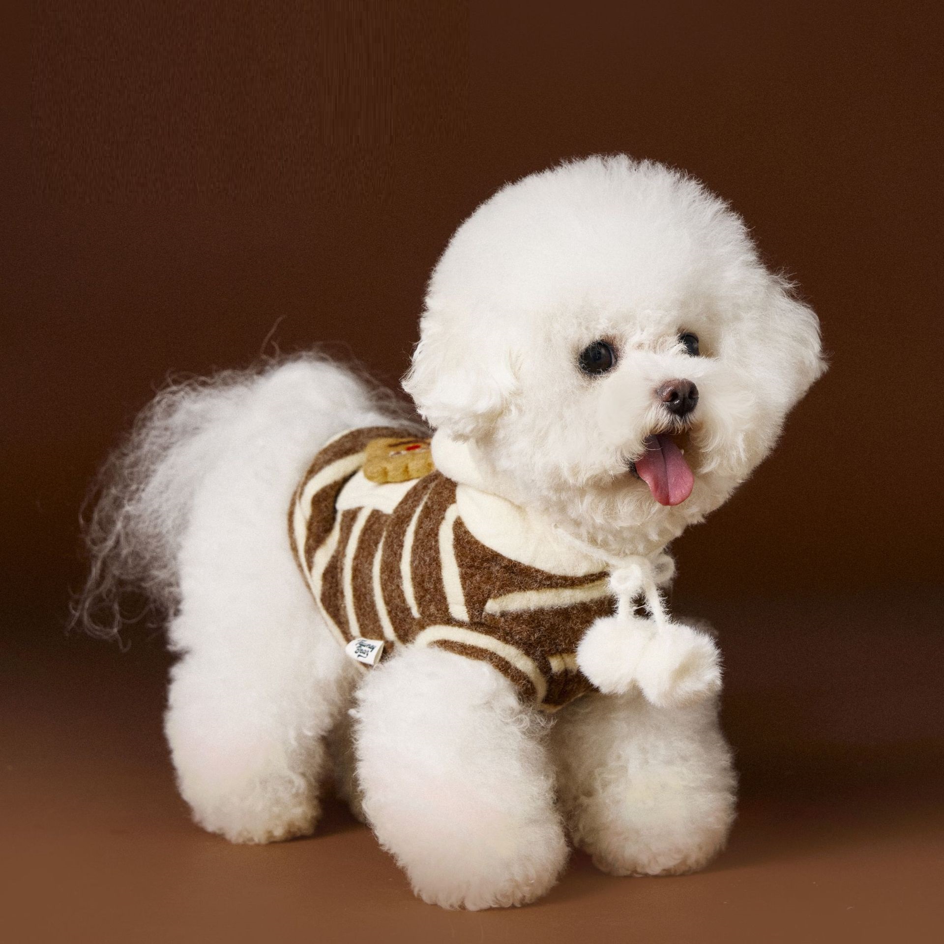 Pet Clothes Autumn And Winter Cute Felt Biscuit Sweater