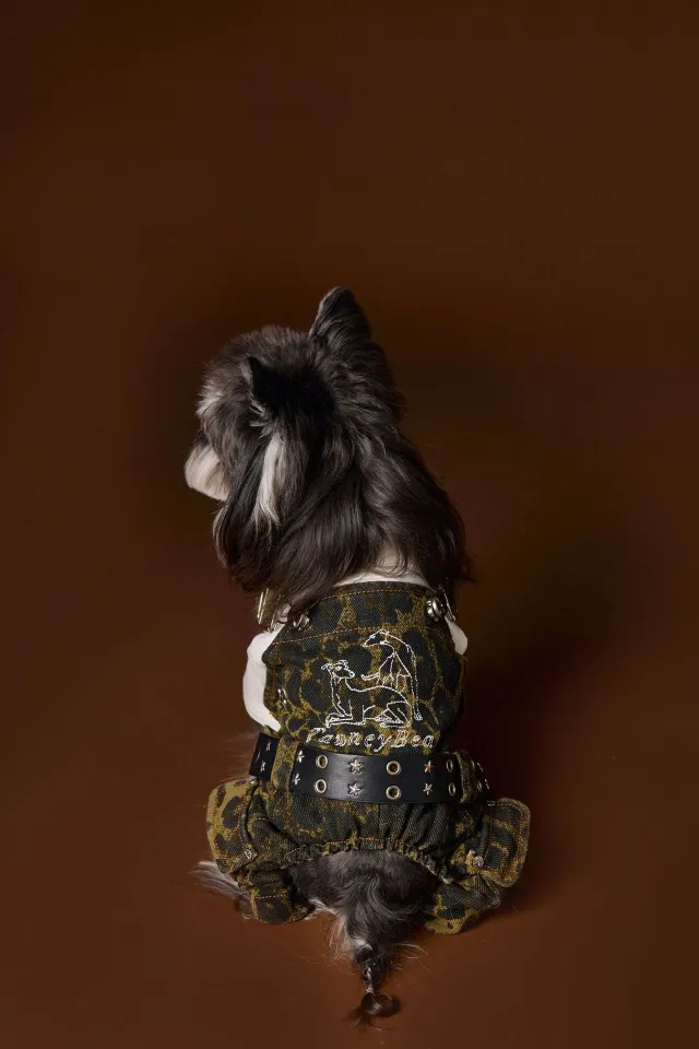 Dog Clothes Autumn Leopard Print Overalls Without Inner Wear - Shop at LoveMi
