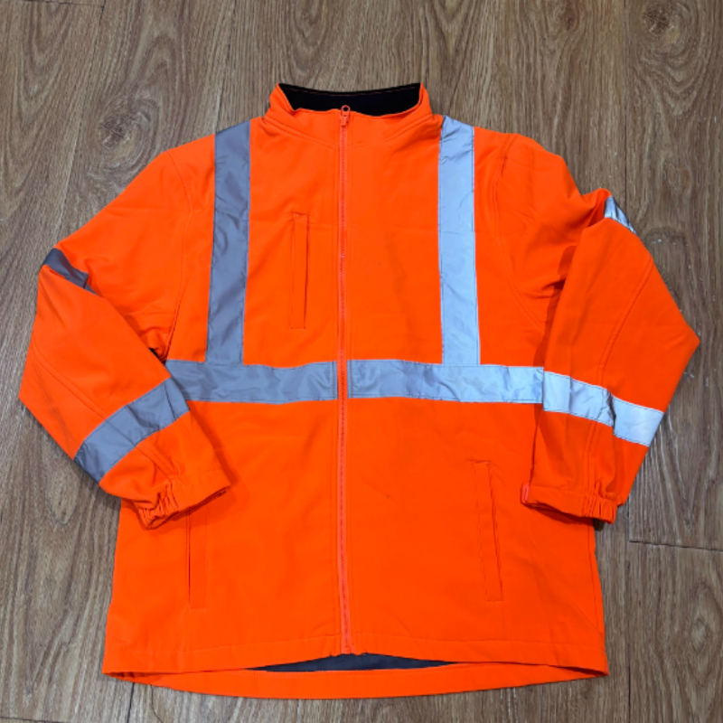 Soft Shell Waterproof Black Night Reflective Work Clothes
