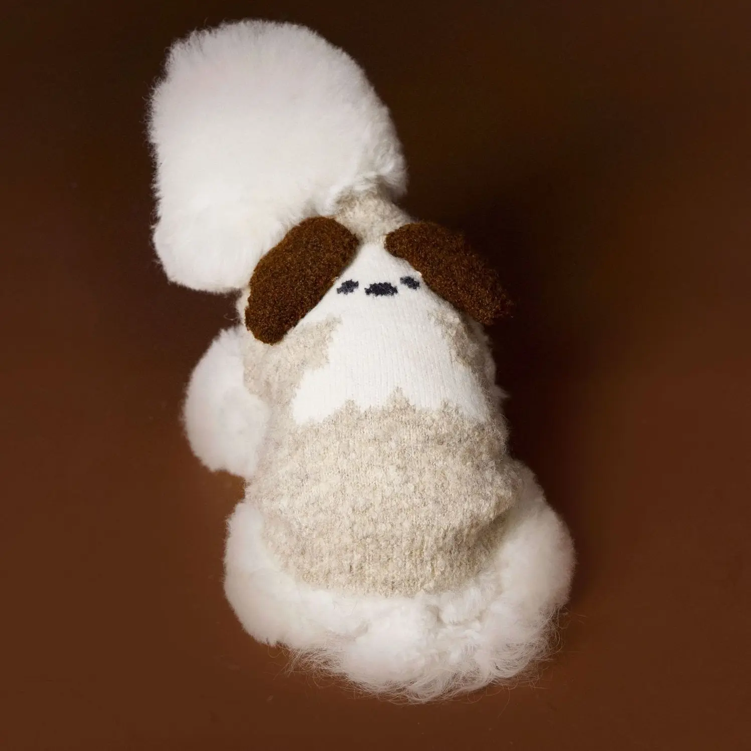 Autumn And Winter Sleeveless Teddy Schnauzer Bichon Puppy Head Three-dimensional Ear Sweater Vest