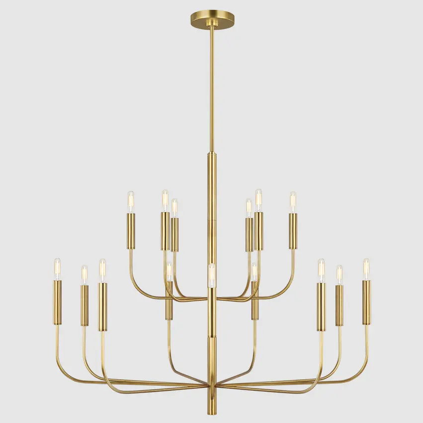 American Retro Style Copper Chandelier French Entry
