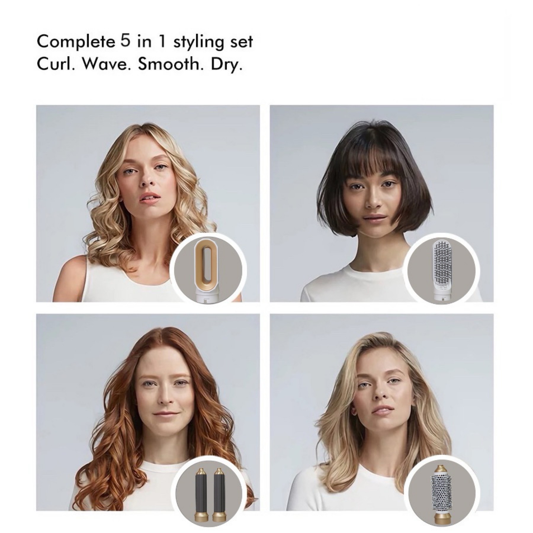 Multifunctional Five-in-one Automatic Curler Straight Comb Hair Dryer 5