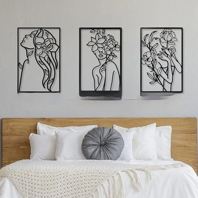 Metal Silhouette Home Living Room Bedroom Creative Wall Hanging