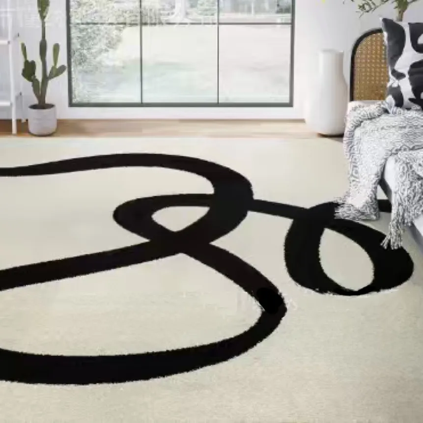 Modern Cashmere-like Bedside Minimalist Sofa Living Room Carpet - Jxktdt92712