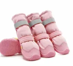 Extended Medium Large Dog Dog Shoes - Pink Waterproof - View 1