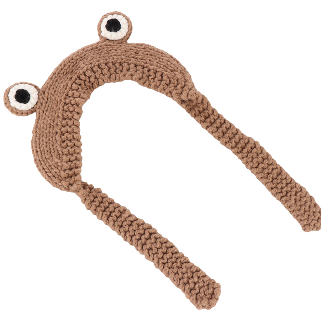 Big eyes frog woolen hat Khaki - Shop at LoveMi