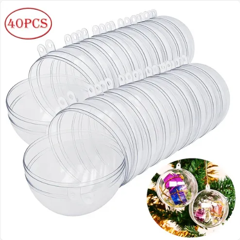 Transparent hollow ball - 8Cm 40Pcs