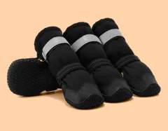 Extended Medium Large Dog Dog Shoes - Black Breathable Type - View 1